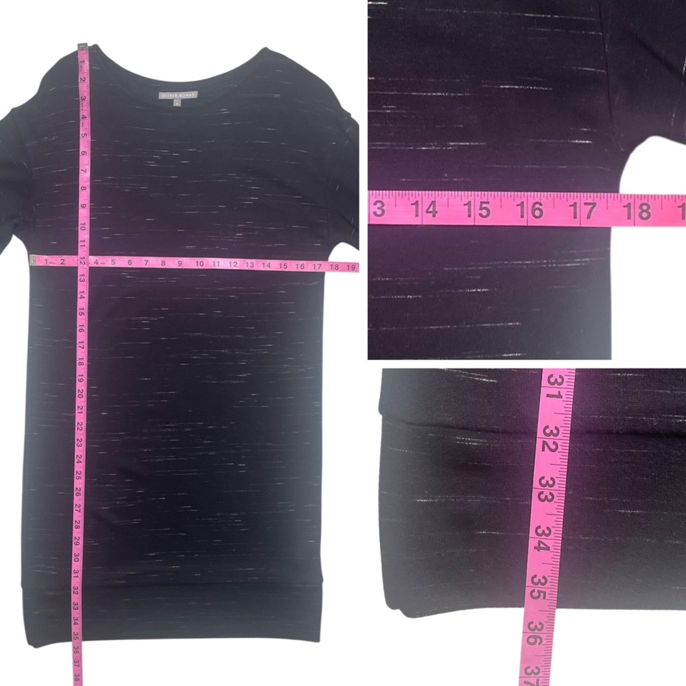 Oliver Bonas Career Dress Black Wht Office Casual Modest Soft Comfy British SZ 8 - Picture 11 of 16